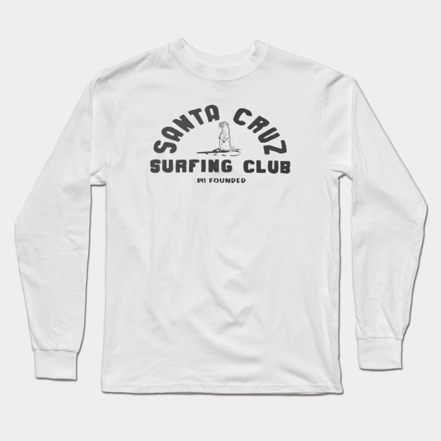 841 Santa Cruz Surfing Club B&W Long Sleeve T-Shirt by REDWOOD9